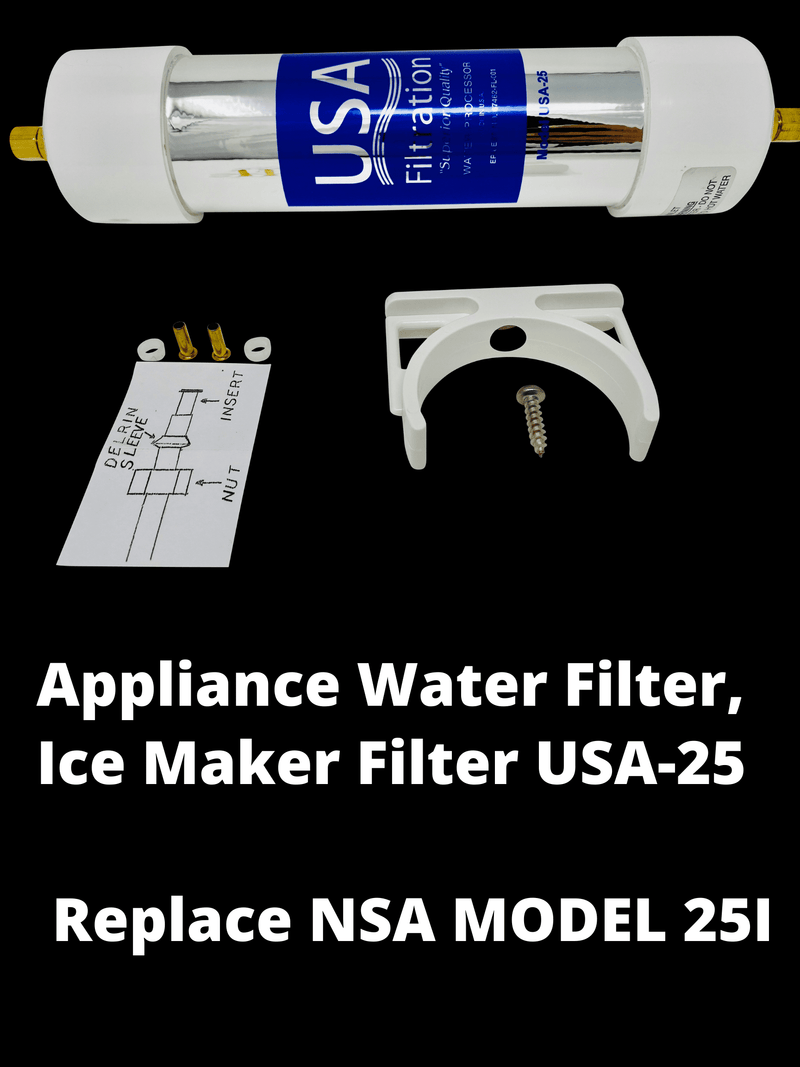 Appliance Water Filter, Ice Maker Filter USA-25 (Replaces NSA MODEL 25I) - USA Filtration
